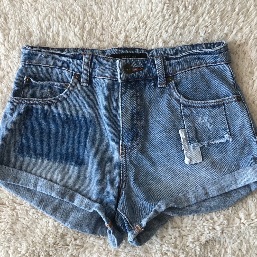 Billabong Vintage Patchwork Denim Shorts